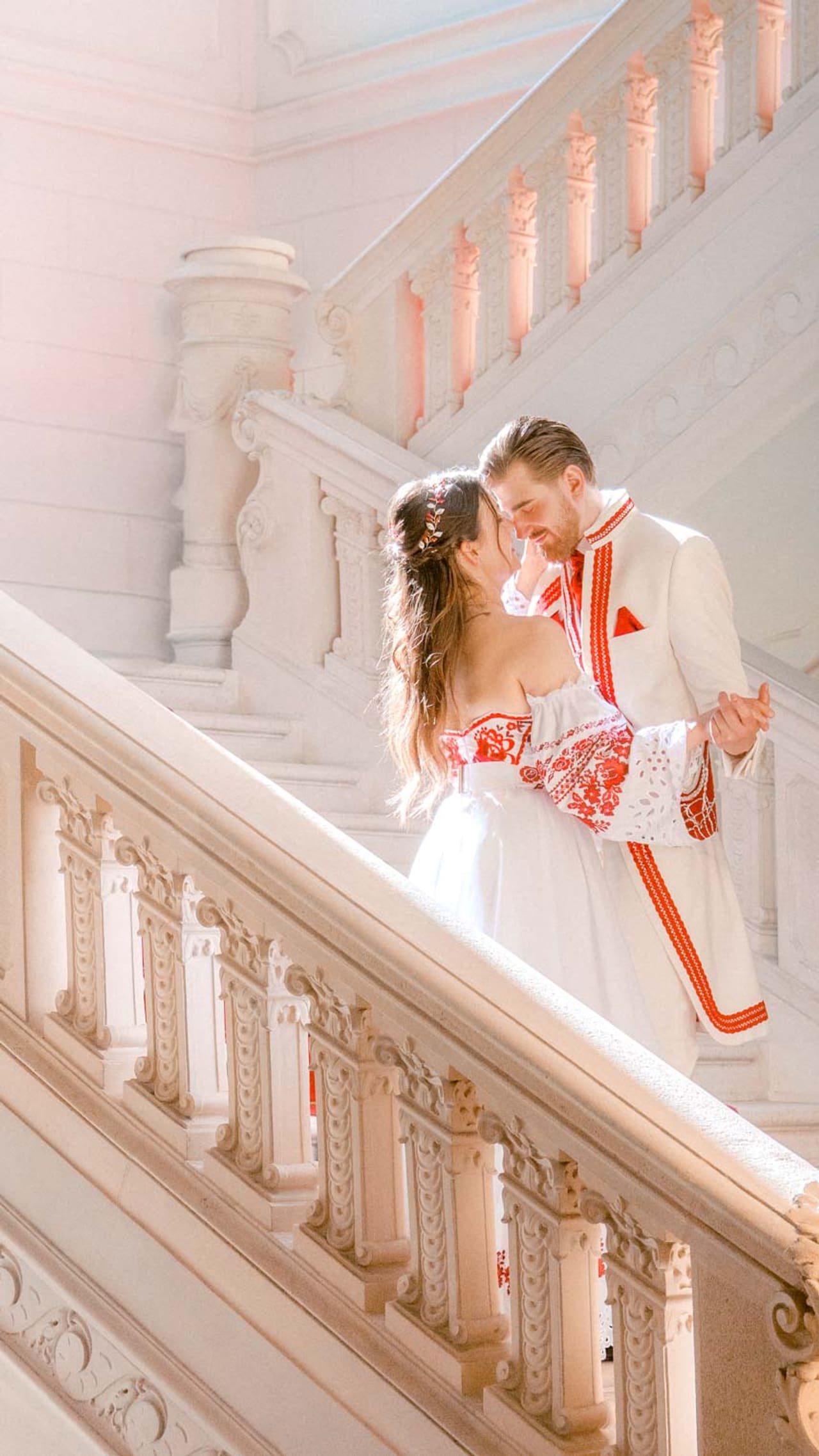 Roxana a Matej počas svadobného portrétu, fine art svadobný fotograf Dado Maggio.